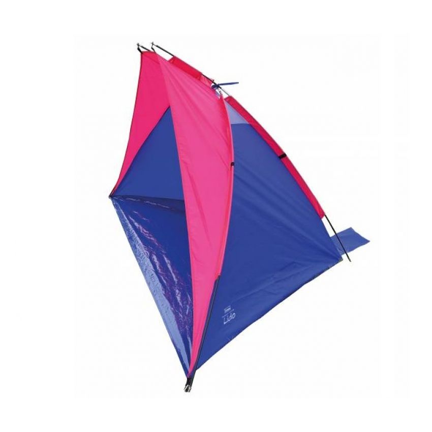 Strandmuschel Lido, blau/pink