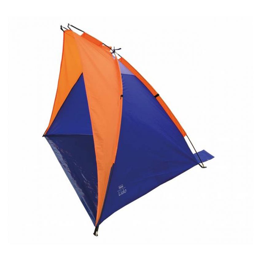 Strandmuschel Lido, blau/orange