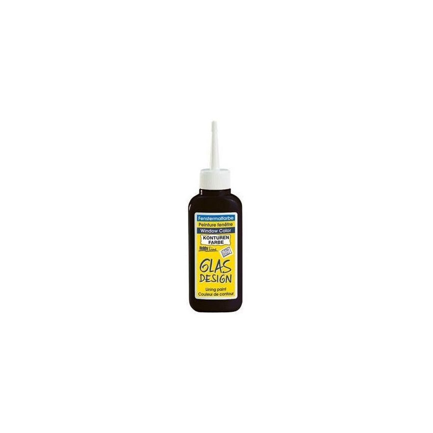 Hobby Line - Glas Design - Konturenfarbe Schwarz 80 ml