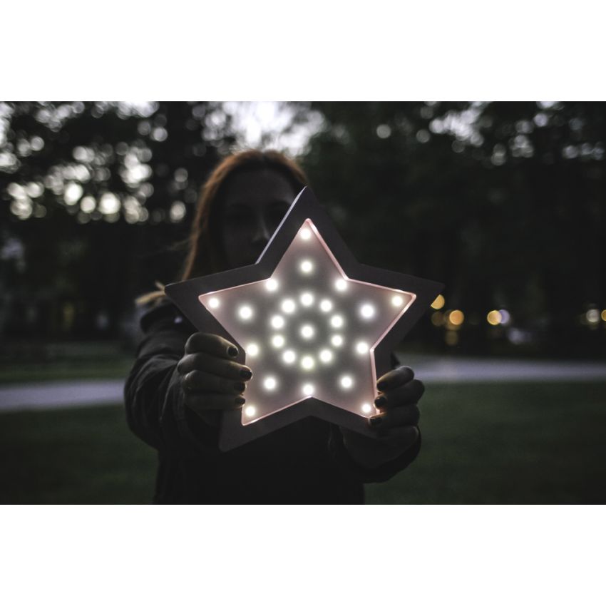 HappyMoon - LED Nachtlampe Stern weiss