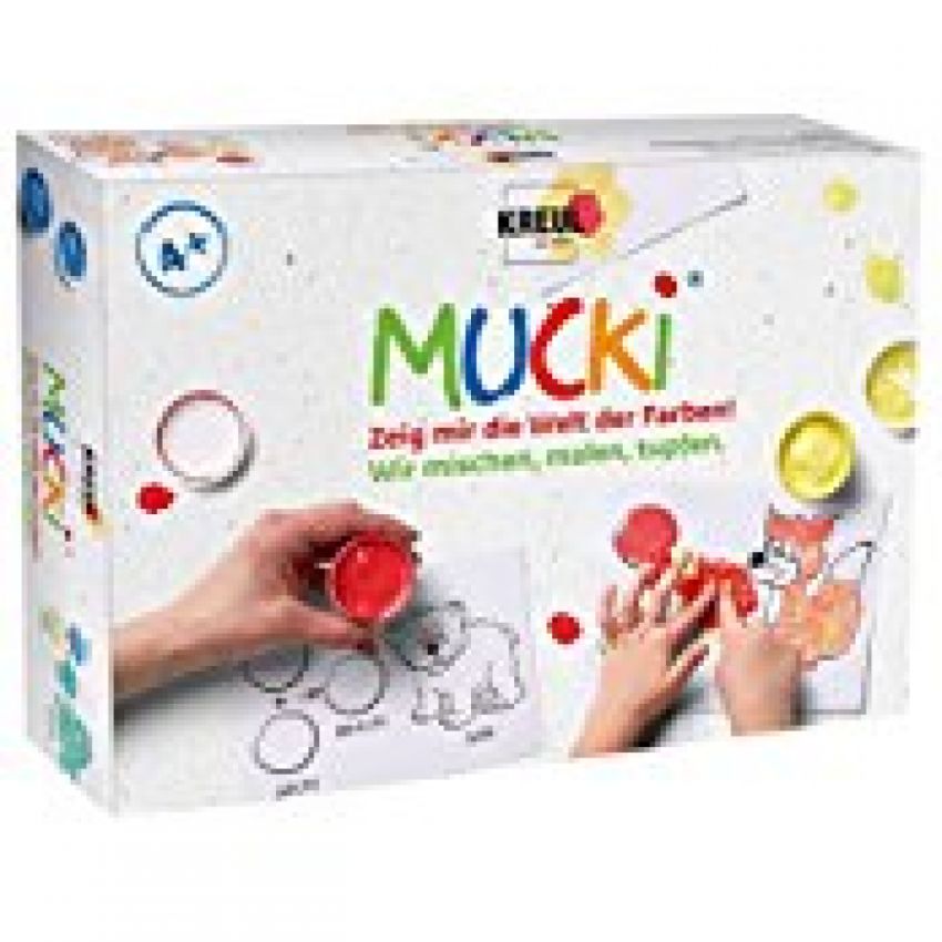 KREUL - Mucki Fingermalfarben 5er Set Wir mischen, malen, tupfen