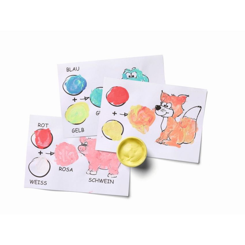 KREUL - Mucki Fingermalfarben 5er Set Wir mischen, malen, tupfen