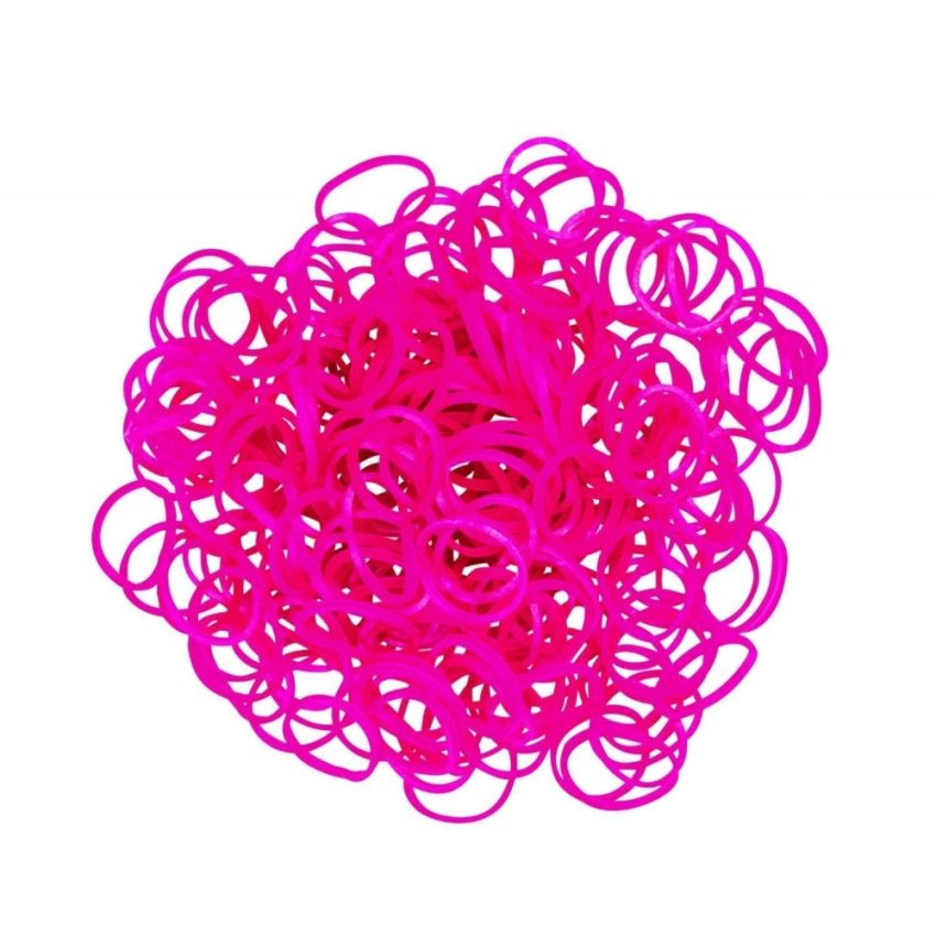 Rainbow Loom - Original Gummibänder, 300 Stück, neon pink