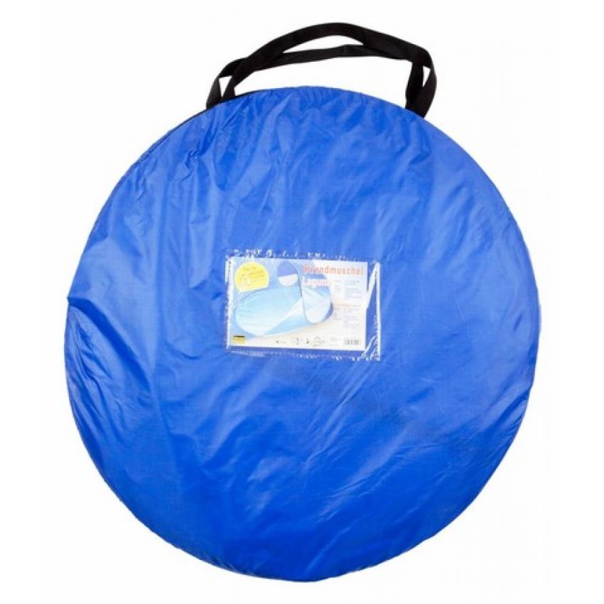 Pop Up Strandmuschel, blau/grau