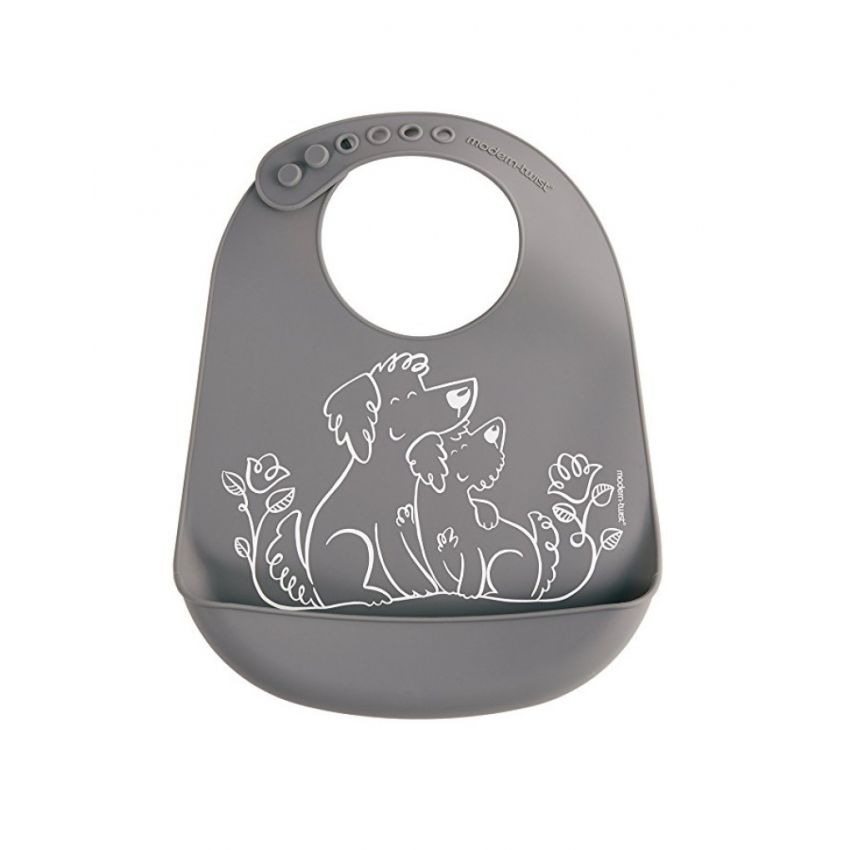 modern-twist - Lätzchen Puppy Love grau