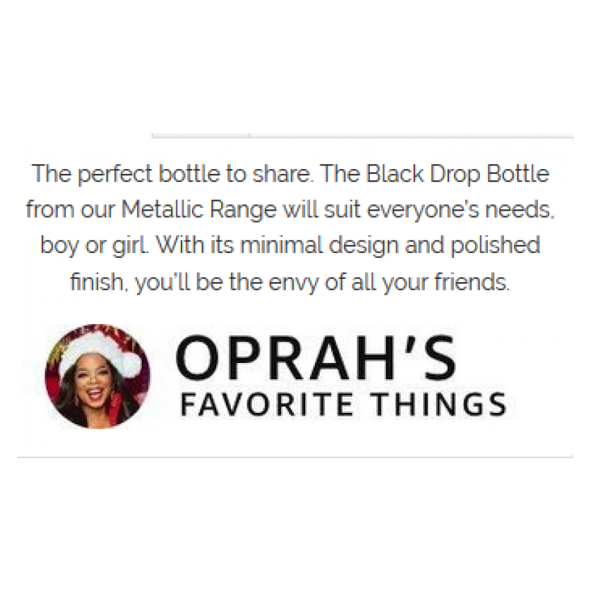 Drop Bottle - Metallic Black