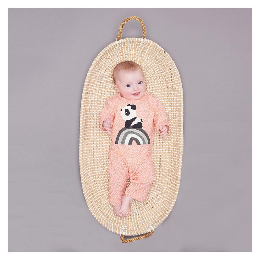 Bonniemob - Strampler Rainbow Panda sorbet