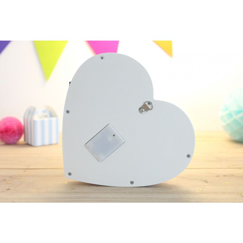 HappyMoon - LED Nachtlampe Herz türkis weiss