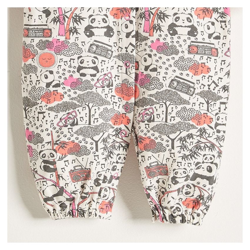 Bonniemob - Strampler / Schlafsack Panda print pink