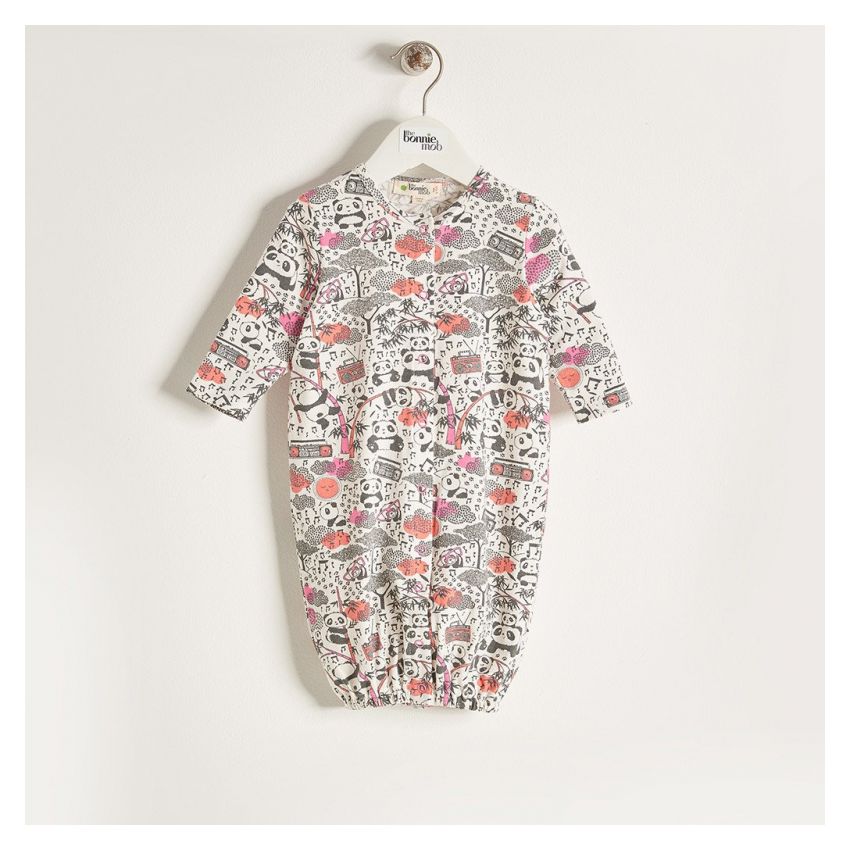 Bonniemob - Strampler / Schlafsack Panda print pink