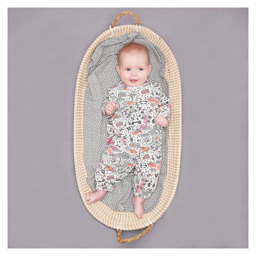 Bonniemob - Strampler / Schlafsack Panda print pink