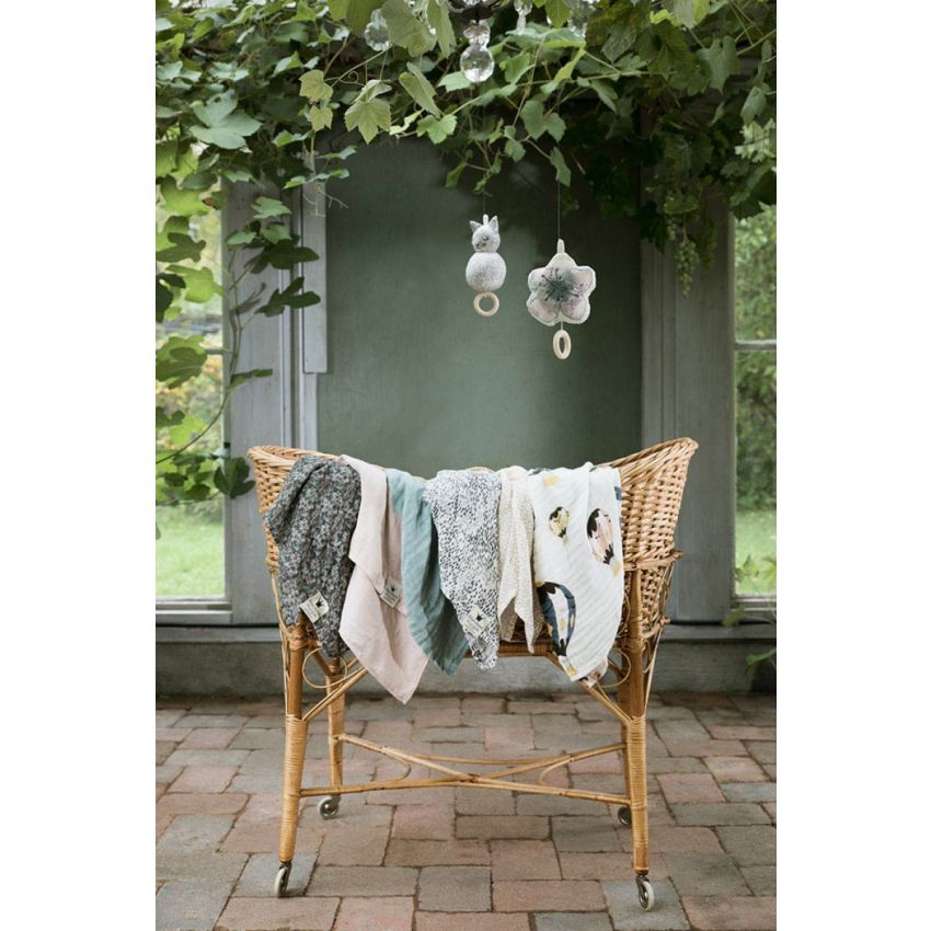 Elodie - Bambus Muslin Swaddle Mineral Green