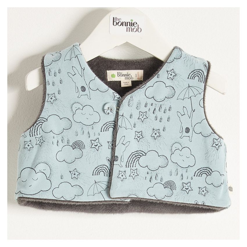 Bonniemob - Gilet zweiseitig Sunshine & Rain blau