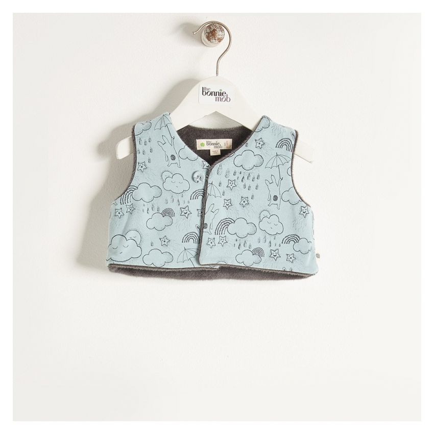 Bonniemob - Gilet zweiseitig Sunshine & Rain blau