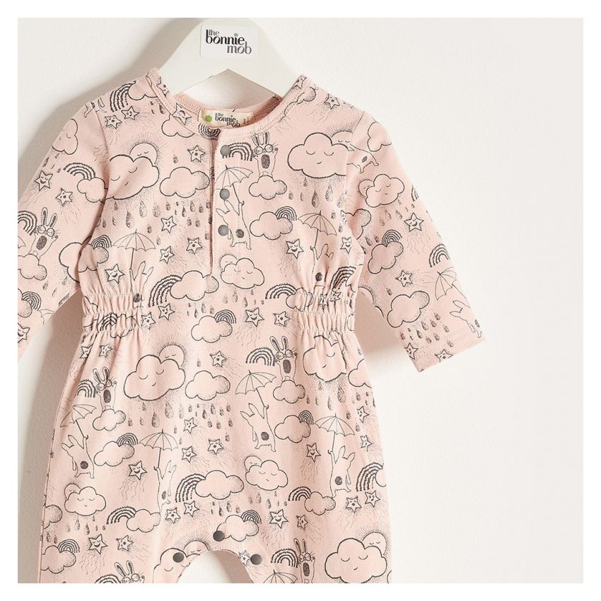 Bonniemob - Strampler Sunshine & Rain rosa