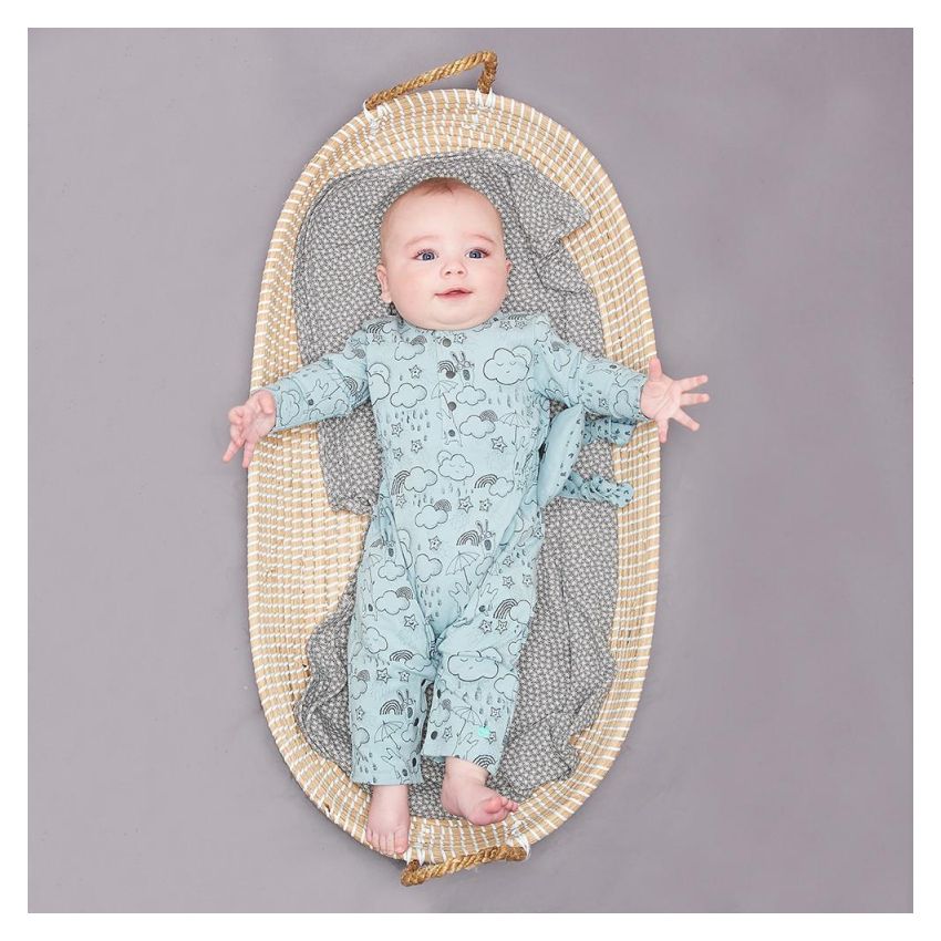 Bonniemob - Strampler Sunshine & Rain blau