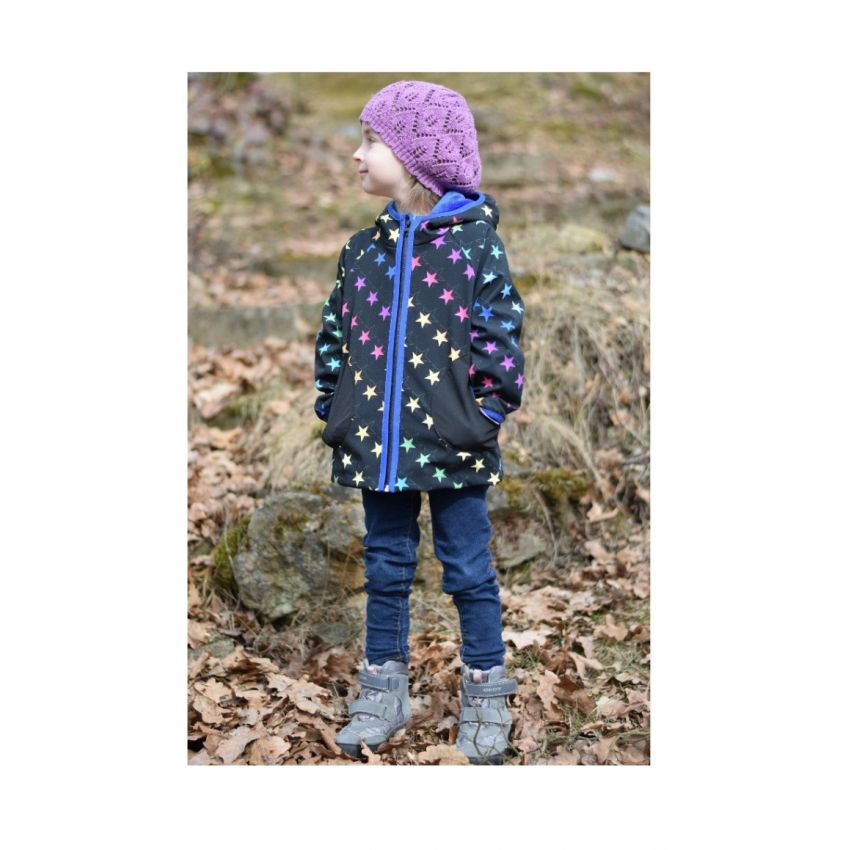 Green Baby - Softshell Jacke Frühling bis Herbst ungefüttert Rainbow Stars