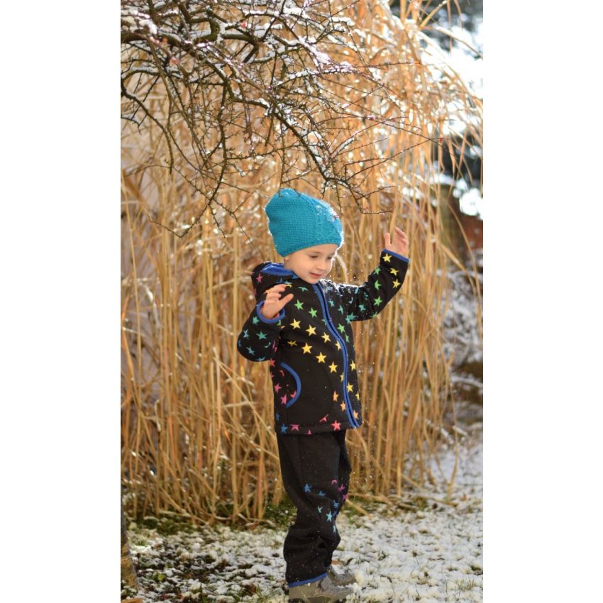 Green Baby - Softshell Jacke Rainbow Stars gefütterte Version für Übergangszeit und Winter