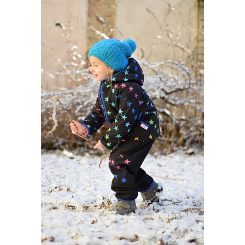 Green Baby - Softshell Jacke Rainbow Stars gefütterte Version für Übergangszeit und Winter