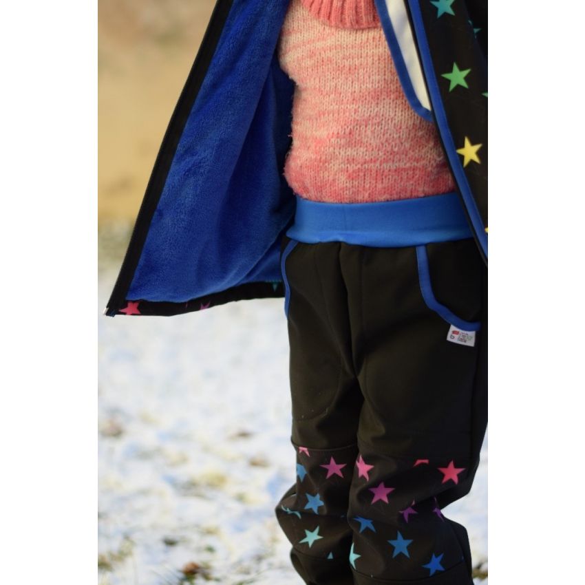 Green Baby - Softshell Jacke Rainbow Stars gefütterte Version für Übergangszeit und Winter