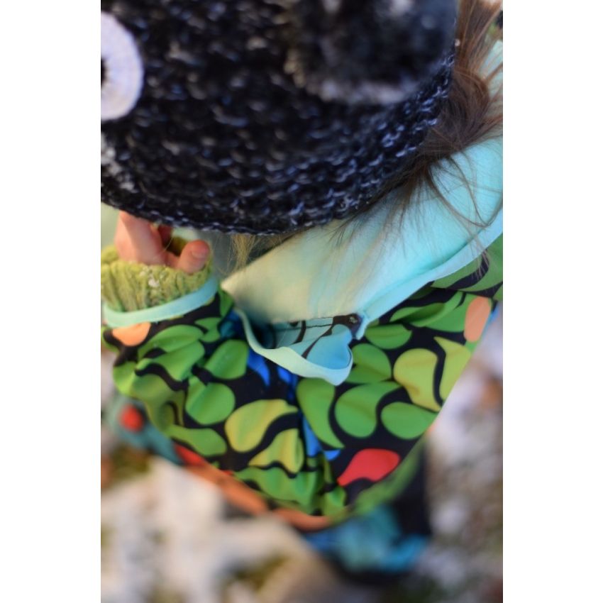 Green Baby - Softshell Jacke Happy Leaves gefütterte Version für Übergangszeit und Winter