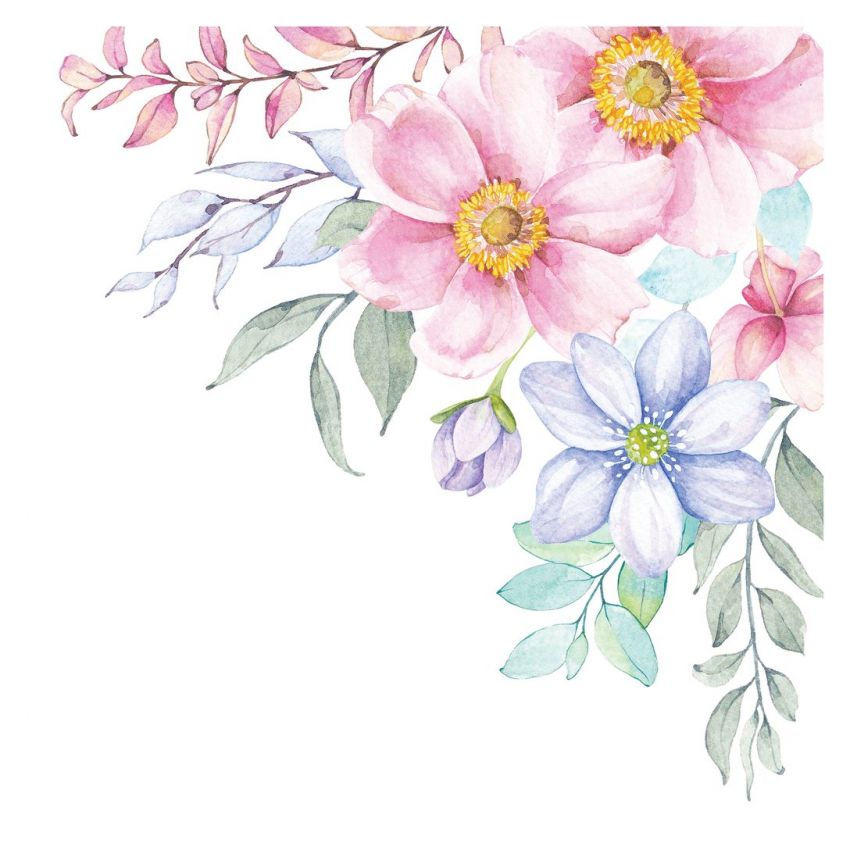 Ginger Monkey - Spring Flowers Corner Decal