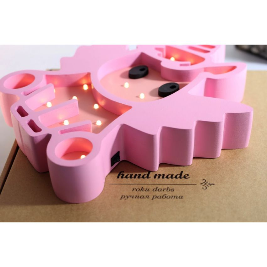 HappyMoon - LED Nachtlampe Einhorn pink lachs