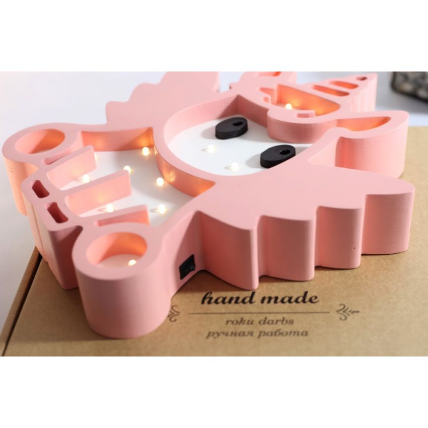 HappyMoon - LED Nachtlampe Einhorn pfirsich weiss