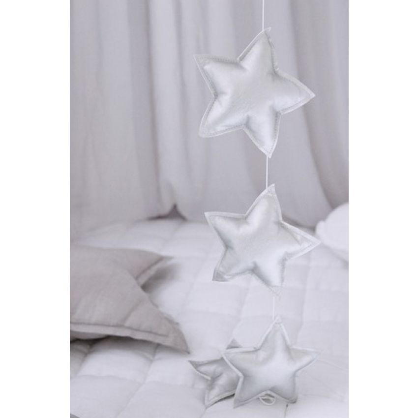 Cotton & Sweets - Girlande Sterne silber