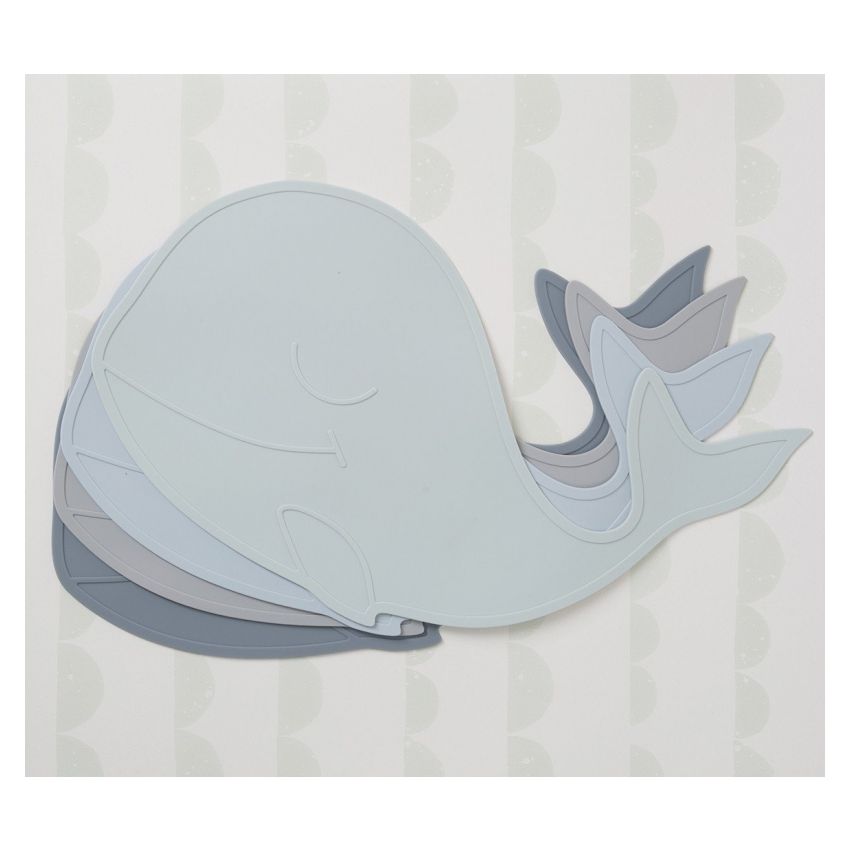 Lille Vilde - Tischset Wal petroleum