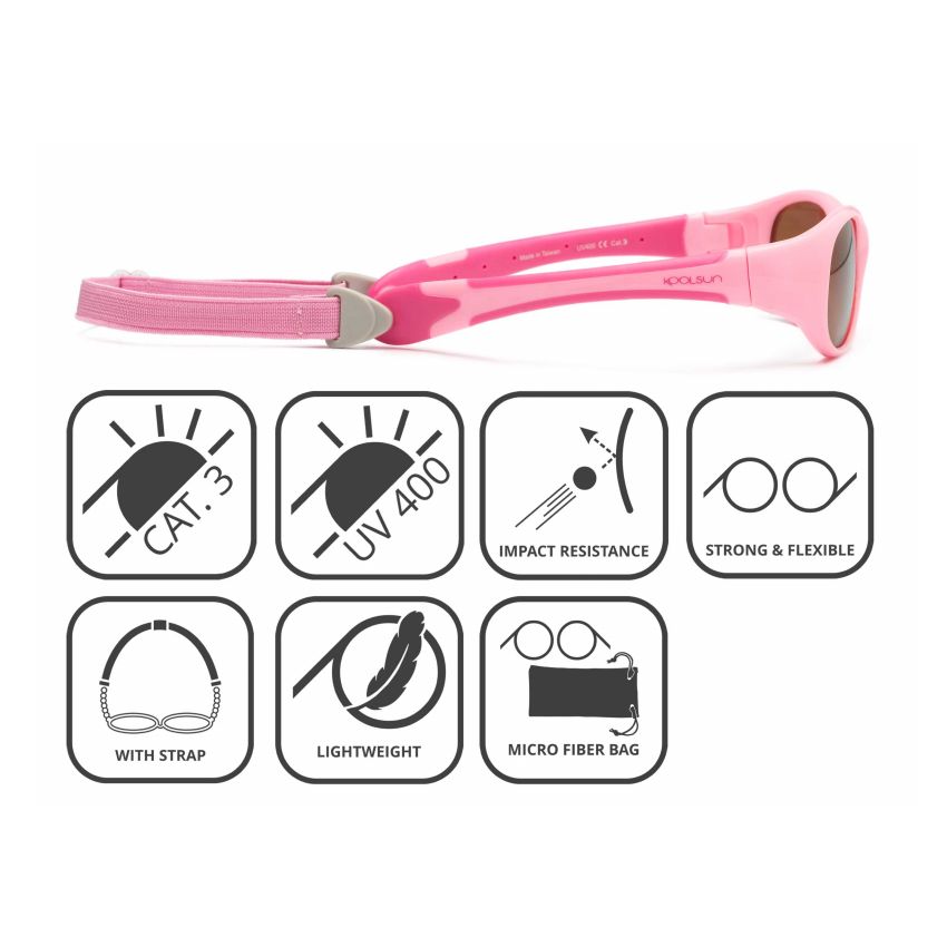 Koolsun - Kindersonnenbrille Flex Pink Hot Pink