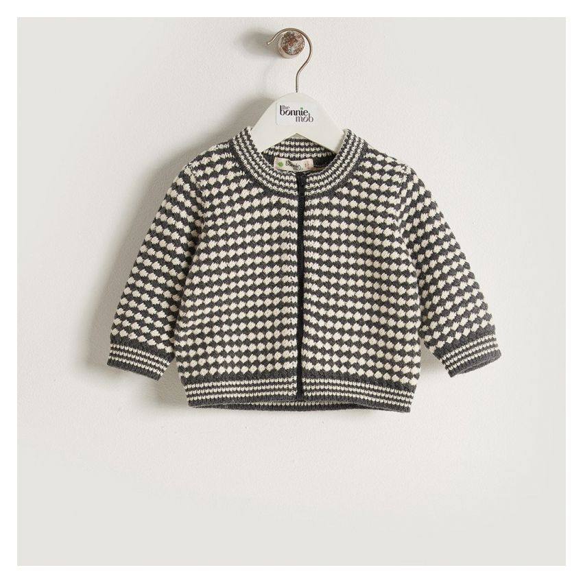 Bonniemob - Strick- Jacke Bomber monochrome