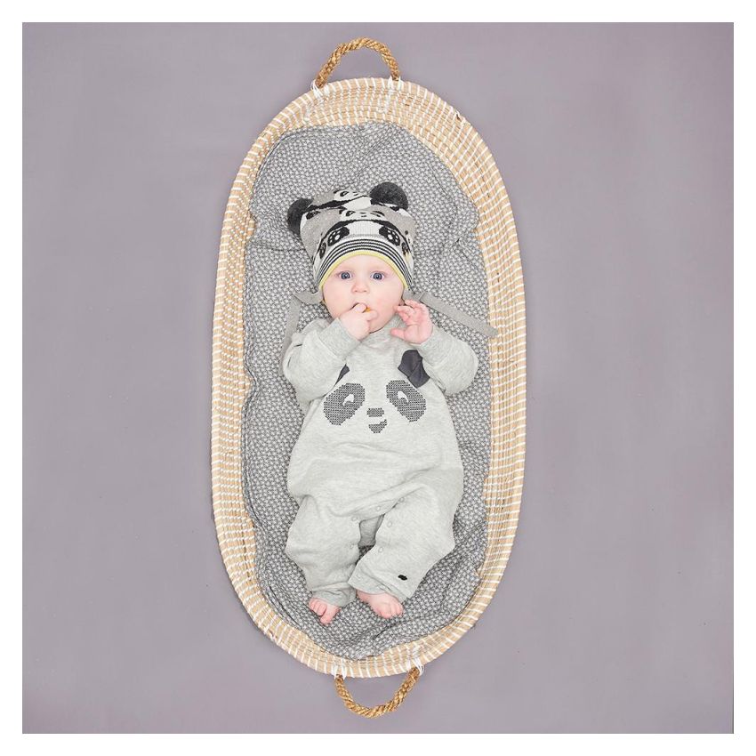 Bonniemob - Strampler Panda grau
