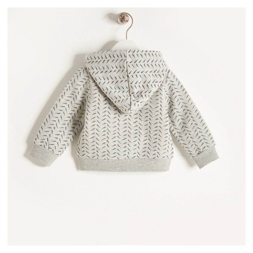 Bonniemob - Olli Bambus Print Hoodie grau