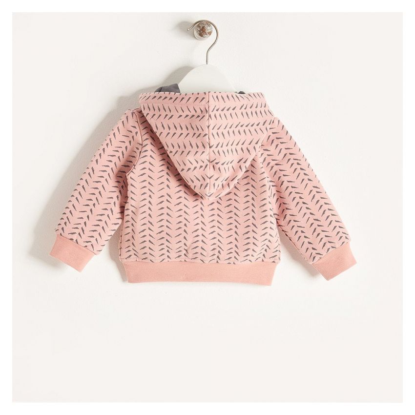 Bonniemob - Olli Bambus Print Hoodie rosa