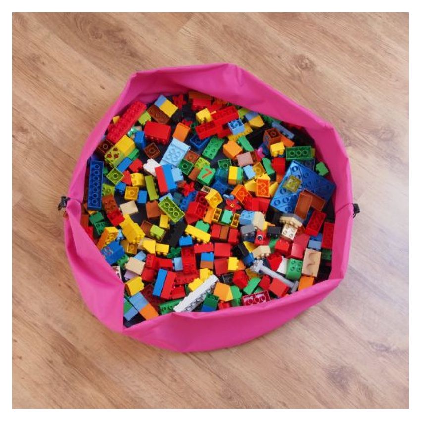 Juicy Monsters - Aufräumsack Himbeere-Navy Grösse S