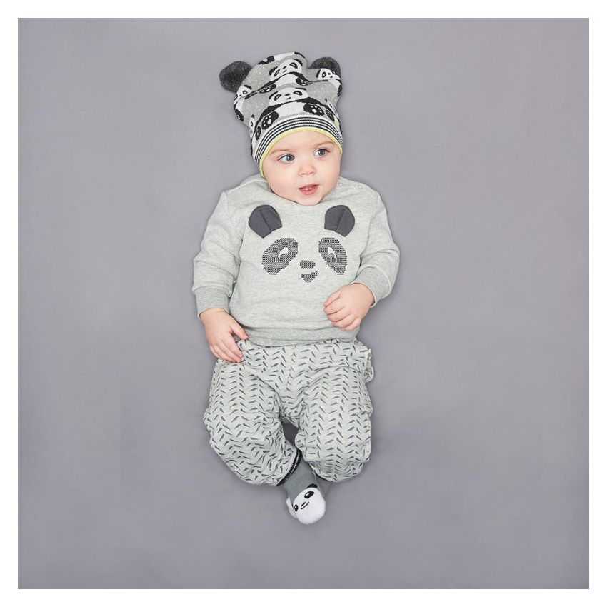 Bonniemob - Hosen Odin Bambus Print grau