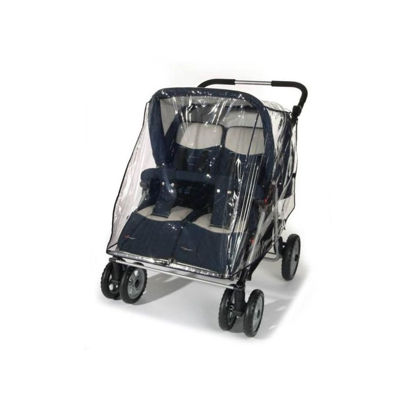 Reer - Regenschutz für Zwillingswagen, transparent