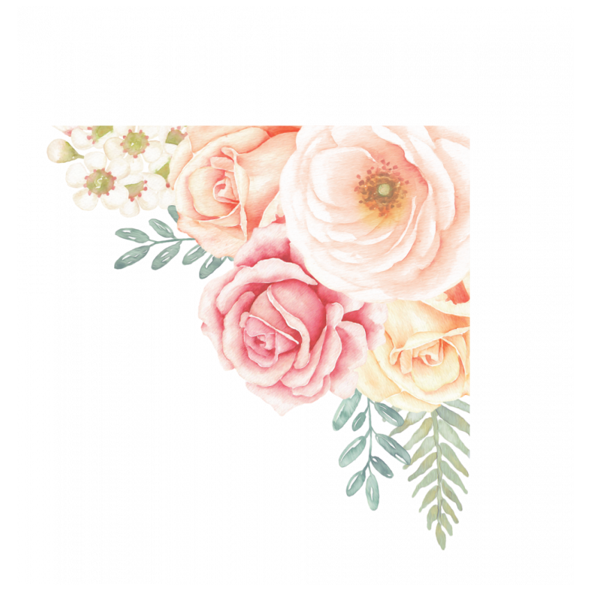 Ginger Monkey - Rose Garden Corner Decal