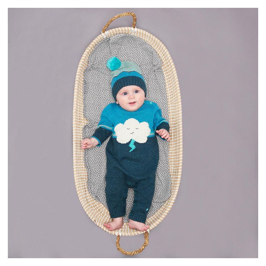 Bonniemob - Strick- Strampler Merino Cloud & Flash teal