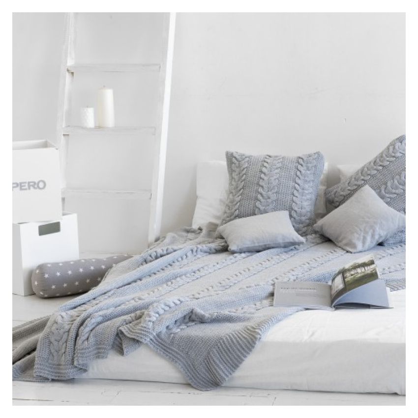 Apero - Knit Manufactory - Lilian Decke Steel Grau