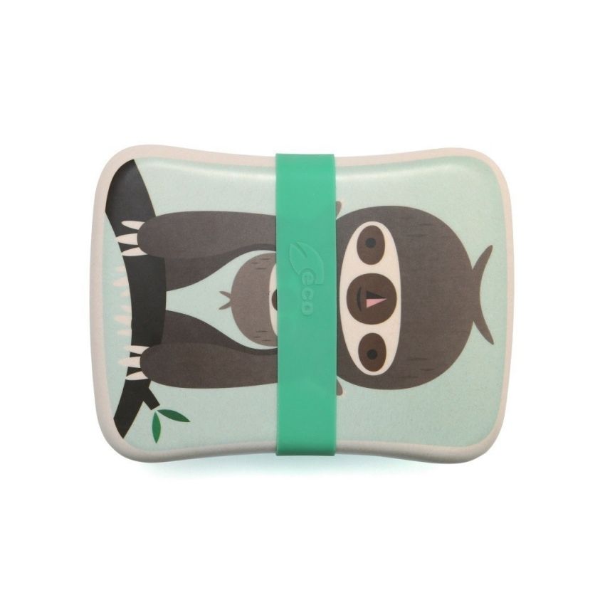 Petit Monkey - Bambus Lunchbox Faultier grün