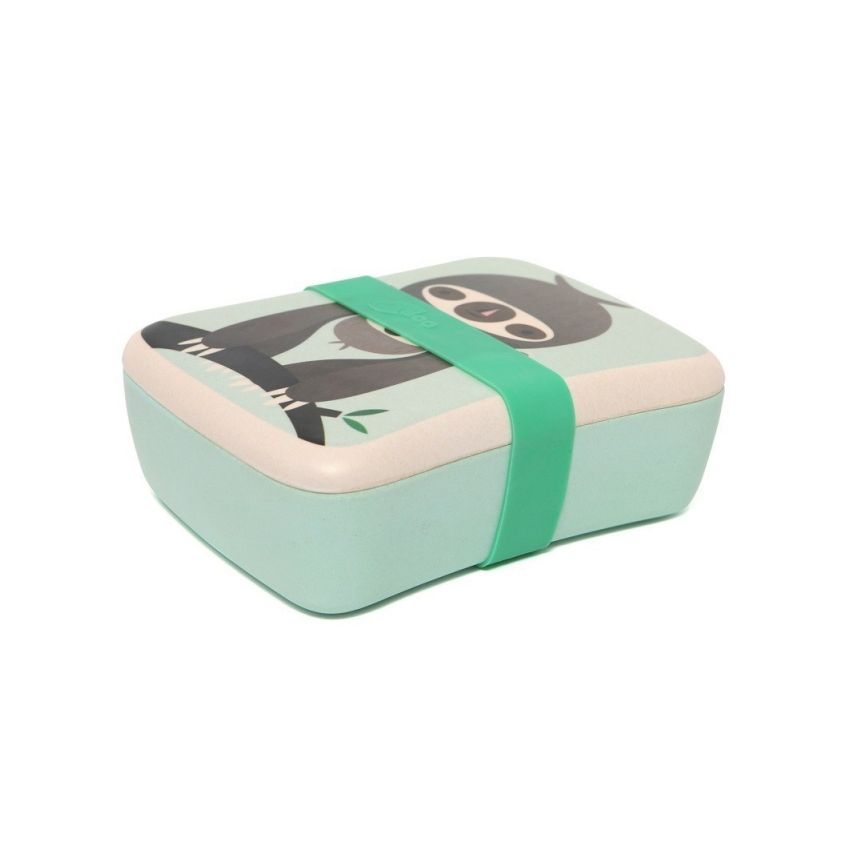 Petit Monkey - Bambus Lunchbox Faultier grün