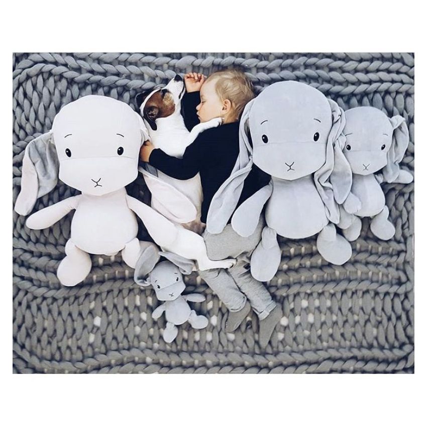 Effiki - Bunny grau mit Ohren Dots M