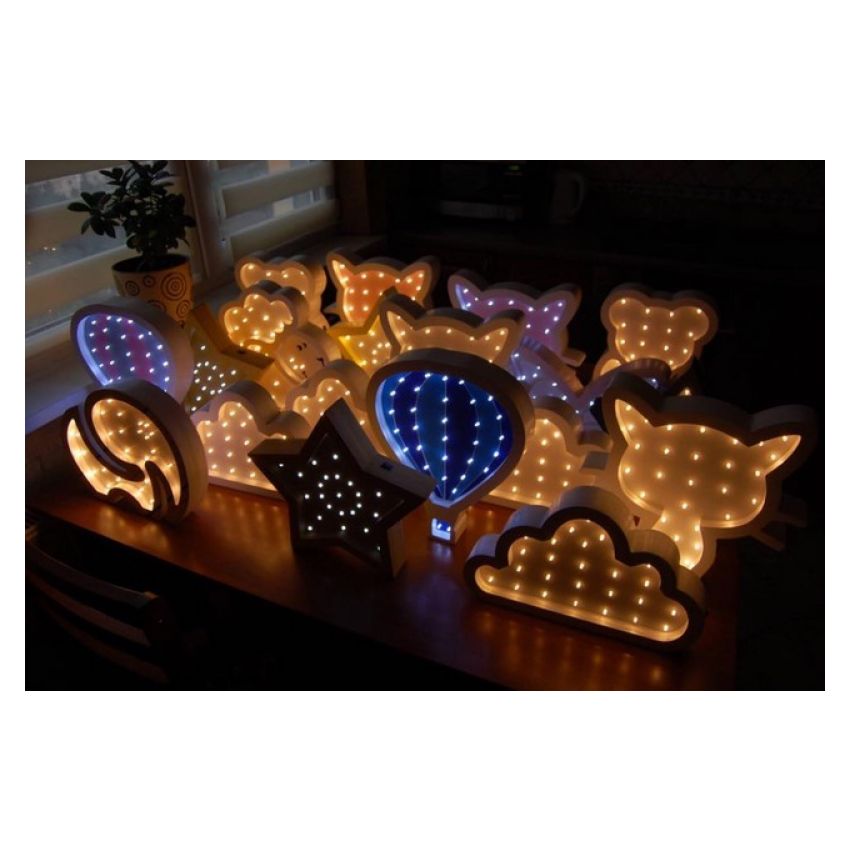 HappyMoon - LED Nachtlampe Batman schwarz weiss