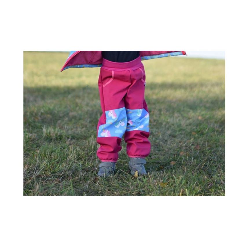 Green Baby - Softshell Hosen Unicorn blau
