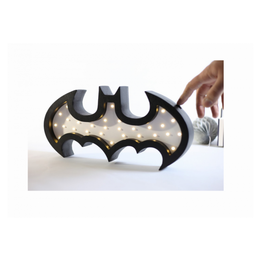 HappyMoon - LED Nachtlampe Batman schwarz weiss