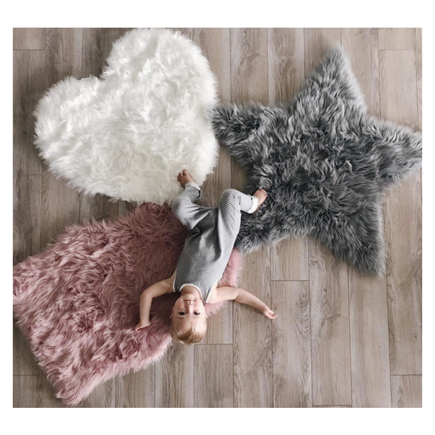 Kroma Carpets - Kunstlammfell Rechteck dunkelblau