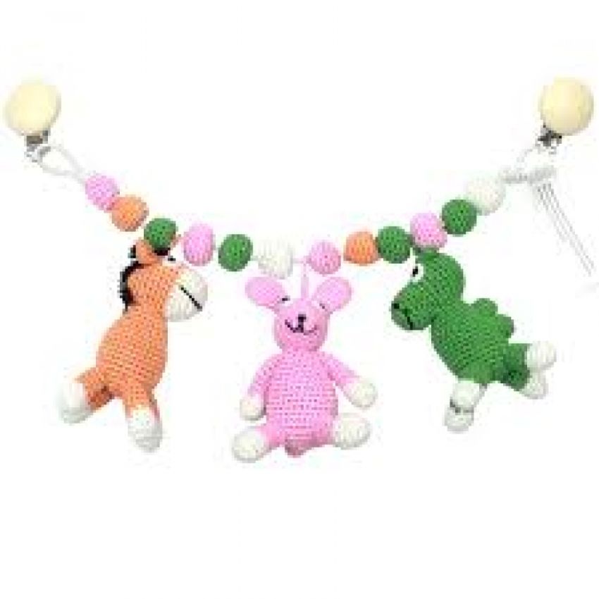 natureZOO - Kinderwagenkette Affe, Hase & Kamel