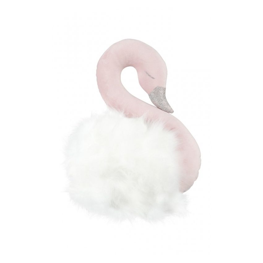Cotton & Sweets - Wanddeko Schwan Pink mit weissen Federn